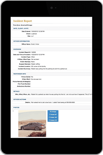 Tablet Incident Report App Tablet Incident Report App